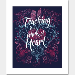 Work of Heart (Blue & Pink) Posters and Art